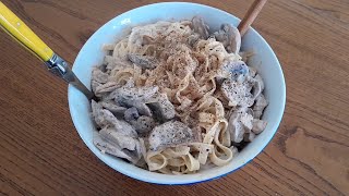 Fast food vegan Fettuccine Alfredo recipe [upl. by Emily]