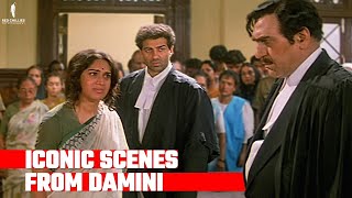 Damini  Iconic Scenes  Sunny Deol Meenakshi Sheshadri Amrish Puri [upl. by Ellatsyrc]