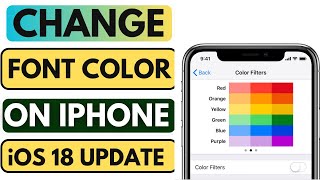 How To Change Font Colour on iPhone  iOS 18 update [upl. by Cale]