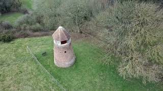 Newnham Hill Windmill Daventry Northamptonshire And The Air Traffic Control Mast 2023 Drone [upl. by Nehemiah]