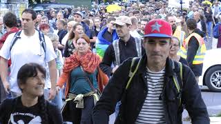 29082021 großer Demonstrationszug Danziger Straße Berlin Demo Querdenken Friede Freiheit [upl. by Barger867]