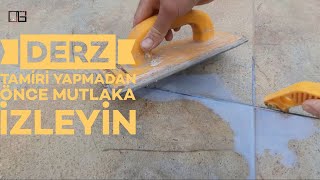 DERZ DOLGU TAMİRİ NASIL YAPILIR SERAMİK FUGA UYGULAMASI [upl. by Ylrebmek]