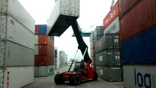 Reach stacker operation [upl. by Politi]