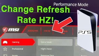 PS5 How to CHANGE Refresh Rate HZ [upl. by Oramlub918]