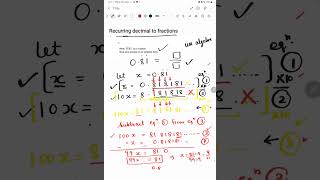 Recurring Decimals part two [upl. by Gruver]