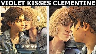 Violet Kisses Clementine  Ending Scene  The Walking Dead Final Season 4 Episode 4 [upl. by Gabor839]