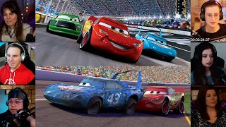 Cars  Final Race  McQueen helps The King  Cars  2006  Reaction Mashup  cars [upl. by Ahsuatal]