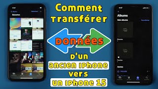 Transférer données dun ancien iPhone vers un iPhone 15 【sans réinitialiseriTunes】 [upl. by Haidadej]