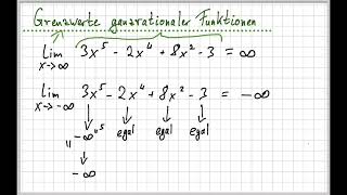 Grenzwerte ganzrationaler FunktionenPolynome für x gegen Unendlich [upl. by Rosita]