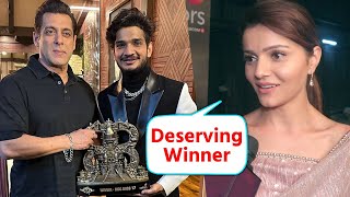 Bigg Boss 14 Ki Winner Rubina Dilaik Ne Munawar Ko Kaha Deserving Winner  Bigg Boss 17 [upl. by Lexi665]