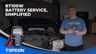 TOPDON BT100W Overview  Battery Tester  Battery Service Simplified [upl. by Pammy382]