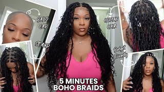 First Time Small Knotless Box Boho Briads  DIY Easy amp Neat Braids Beginner Friendly  Jaliza Braids [upl. by Nyrok]