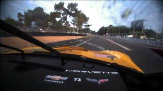 2011 24 Hours Le Mans Corvette Onboard Entering Morning Hours [upl. by Horgan]