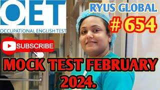 MOCK TEST OET LISTENING SAMPLE FOR NURSES654 listening oetindia nurse mocktest [upl. by Fronia245]