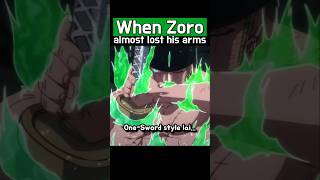 When Zoro Almost Lost His Arm One Piece [upl. by Maya]