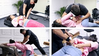 chiropractorinhyderabad BackpaintreatmentinhyderabadHyderabad trendingvideos asmrcracking [upl. by Winer]