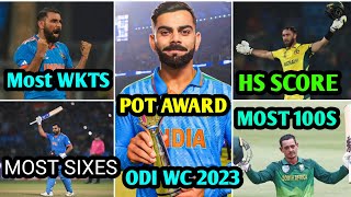 ODI World Cup 2023 best Stats Virat Kohli Rohit Sharma Glenn Maxwell Md Shami de kock  Telugu [upl. by Jereld]