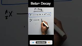 Beta Plus Decay  Beta Decay Class 12 physics neet science shorts [upl. by Rosena]