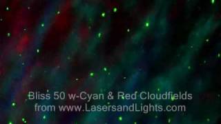 Bliss 50 with Cyan amp Red Cloudfield from Lasers and Lights com [upl. by Assiren]