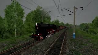 Train Simulator classic паровоз ТЭ3644 с Военным поездом Екатиринбург [upl. by Atrebla]