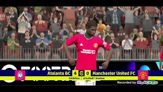 Atalanta 40 Manchester United  Champions League 2424 Match puuti [upl. by Nomolas]