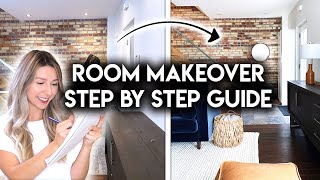 HOW TO DESIGN A ROOM FROM START TO FINISH  DIY ROOM MAKEOVER [upl. by Romaine]