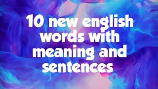 10 new English words with meaning and sentences Add them in your dictionary now [upl. by Zachariah]