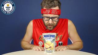 Fastest Time To Drink A CapriSun  Guinness World Records [upl. by Aerdnahs]