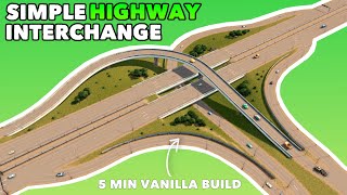 Upgrade your highways in 5 minutes with this simple Interchange  Cities Skylines  Tutorial [upl. by Ahseei]