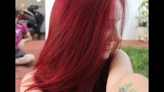 Cabelo Vermelho com Red Booster Alfaparf [upl. by Dnomzed]