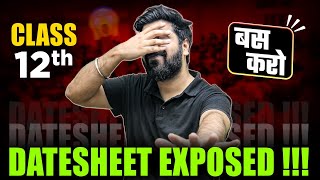 Class 12 Date Sheet 2025 Exposed 🤯 CBSE Date Sheet 2025  Reality of Date Sheet for Class 12 🙄 ✅ [upl. by Blossom]