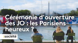 Cérémonie douverture des JO les Parisiens heureux [upl. by Leizahaj]