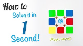 How to Solve a Rubiks Cube in 1 Second Magic Tutorial [upl. by Bili]