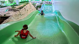 Family RIDE Slide at Bellewaerde Aquapark [upl. by Nylirehc637]