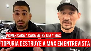 🚨¡TENSA PRIMERA ENTREVISTA ENTRE ILIA TOPURIA Y MAX HOLLOWAY ANTES DE UFC 308 DOBLADO AL ESPAÑOL [upl. by Gnas616]