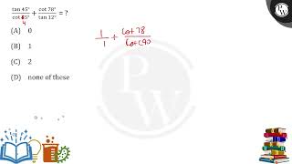 tan45 cot55 cot78 tan12 [upl. by Myrt]