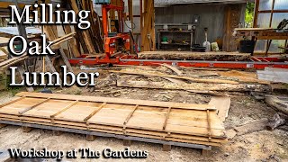 Milling Oak Lumber on the WoodMizer LT15 WIDE [upl. by Hawley]