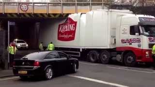 Lorry hit Stoke Road railway bridge this morning in the UK [upl. by Asirrac422]