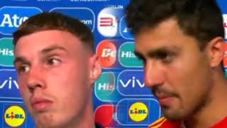 Rodri amp Palmer Post Match interview  England 12 Spain [upl. by Desta]