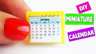 How to Make Miniature Doll Calendar  simplekidscrafts [upl. by Finnie]