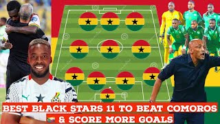 This Is The Strongest Starting 11 Of Black Stars To Win amp Score Goals Vs Comoros Ashimeru World Cup [upl. by Eikcim663]