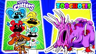 Making ZOOCHOSIS Monster Animals🦛🦒Game Book Collection 3 Smiling Critters ）DIY 동물원 paper Stories [upl. by Ahsiruam317]