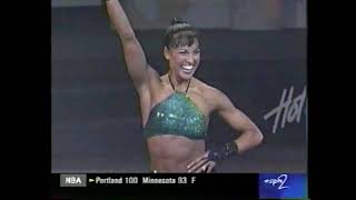 Tanya Merryman champion fitness competitor female bodybuilder FBB two routines late 1990s [upl. by Pollak]