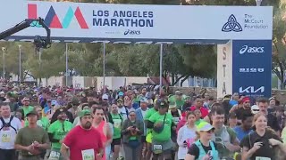 39th Los Angeles Marathon features 20K runners [upl. by Sholem863]