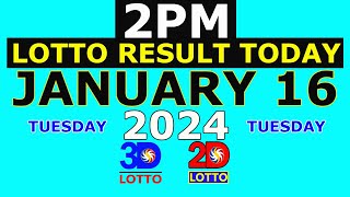 2pm Lotto Result Today January 16 2024 Tuesday [upl. by Wardieu]