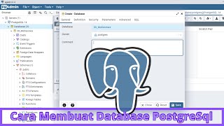 Cara Membuat Database Postgresql Terbaru 2022  PgAdmin 4 [upl. by Annoynek]