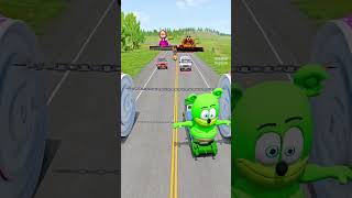 Skibidi Strange Cars amp Funny Cars VS 2 Bollard Barbie and GIANT Chain  BeamNGdrive [upl. by Anesor]