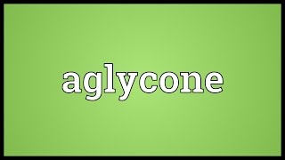 Aglycone Meaning [upl. by Jodi]