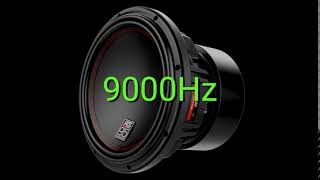 Tone frequency 9000Hz Test your hearing speakersheadphonessubwoofer [upl. by Eittol]