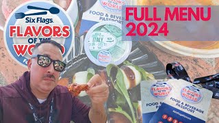 Six Flags Flavors of the World  FULL MENU 2024  Every Food Item [upl. by Papagena]